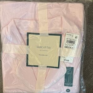 Lightweight Ribbed Pajama Set in Blush Pink